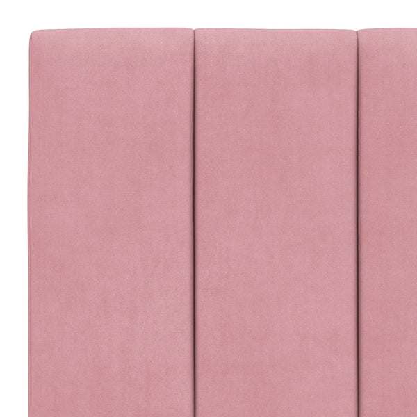 vidaXL LED Bed Frame without Mattress "Hanko" Pink 90x190 cm Velvet