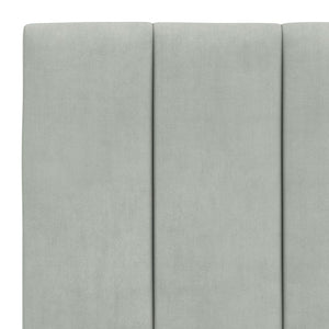 vidaXL LED Bed Frame without Mattress "Hanko" Light Grey 90x200 cm Velvet