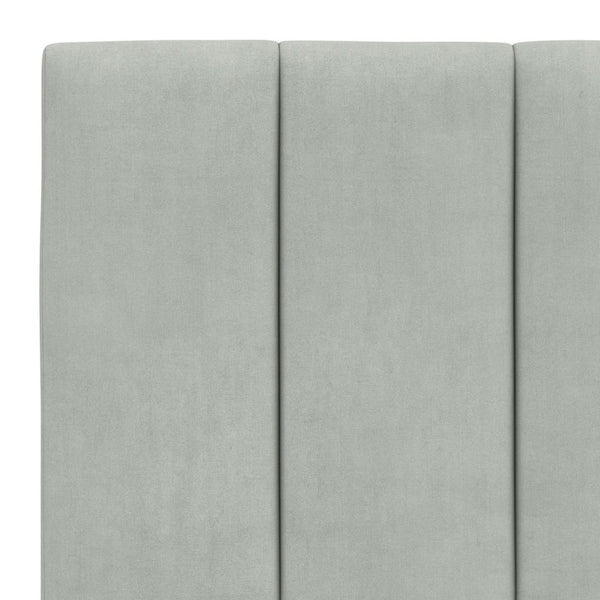 vidaXL LED Bed Frame without Mattress "Hanko" Light Grey 90x200 cm Velvet