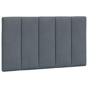 vidaXL LED Bed Frame without Mattress "Hanko" Dark Grey 90x200 cm Velvet