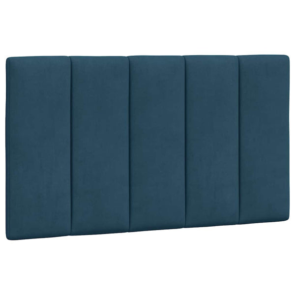 vidaXL "Hanko" Velvet Bed Frame with LED, No Mattress, Blue 90x200 cm