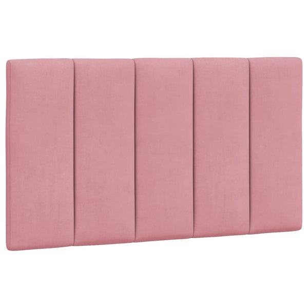 vidaXL LED Bed Frame without Mattress "Hanko" Pink 90x200 cm Velvet