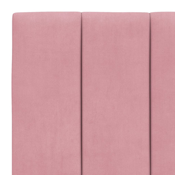 vidaXL LED Bed Frame without Mattress "Hanko" Pink 90x200 cm Velvet