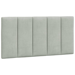 vidaXL LED Bed Frame without Mattress "Hanko" Light Gray 100x200 cm Velvet