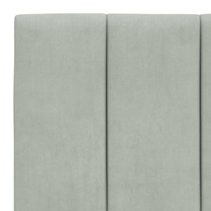 vidaXL LED Bed Frame without Mattress "Hanko" Light Gray 100x200 cm Velvet