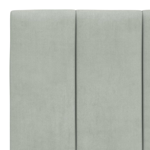 vidaXL LED Bed Frame without Mattress "Hanko" Light Gray 100x200 cm Velvet