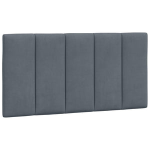 vidaXL LED Bed Frame without Mattress "Hanko" Dark Grey 100x200 cm Velvet