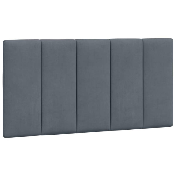 vidaXL LED Bed Frame without Mattress "Hanko" Dark Grey 100x200 cm Velvet