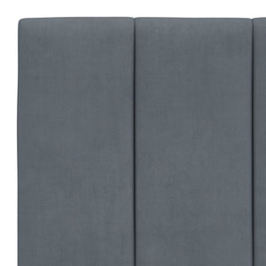 vidaXL LED Bed Frame without Mattress "Hanko" Dark Grey 100x200 cm Velvet