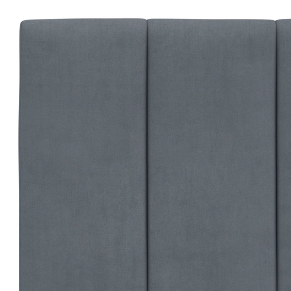vidaXL LED Bed Frame without Mattress "Hanko" Dark Grey 100x200 cm Velvet