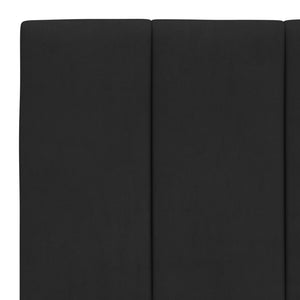 vidaXL "Hanko" Velvet Bed Frame with LED, No Mattress, Black, 100x200 cm