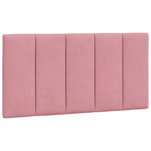 vidaXL LED Bed Frame without Mattress "Hanko" Pink 100x200 cm Velvet