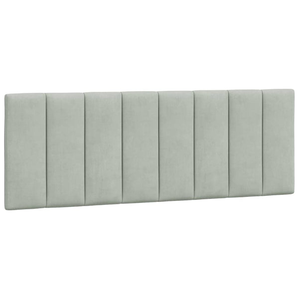 vidaXL "Hanko" Velvet Bed Frame with LED, No Mattress, Light Gray 120x200 cm