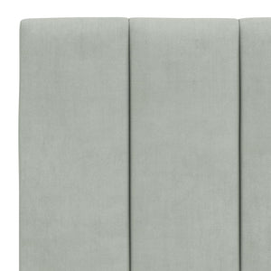 vidaXL "Hanko" Velvet Bed Frame with LED, No Mattress, Light Gray 120x200 cm