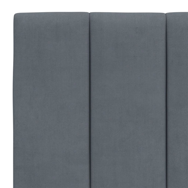 vidaXL LED Bed Frame without Mattress "Hanko" Dark Grey 120x200 cm Velvet