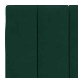vidaXL LED Bed Frame without Mattress "Hanko" Dark Green 120x200 cm Velvet