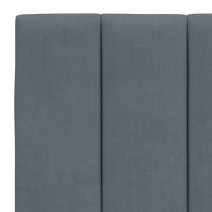 vidaXL LED Bed Frame without Mattress "Hanko" Dark Grey 140x190 cm Velvet