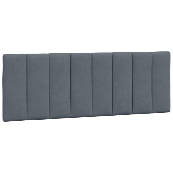 vidaXL LED Bed Frame without Mattress "Hanko" Dark Grey 140x200 cm Velvet