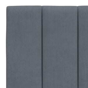 vidaXL LED Bed Frame without Mattress "Hanko" Dark Grey 140x200 cm Velvet