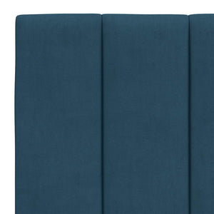vidaXL LED Bed Frame without Mattress "Hanko" Blue 140x200 cm Velvet