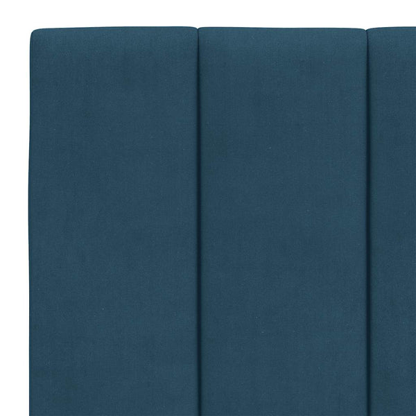 vidaXL LED Bed Frame without Mattress "Hanko" Blue 140x200 cm Velvet