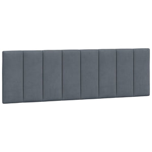 vidaXL LED Bed Frame without Mattress "Hanko" Dark Grey 160x200 cm Velvet