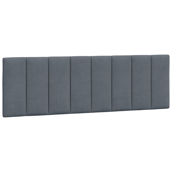 vidaXL LED Bed Frame without Mattress "Hanko" Dark Grey 160x200 cm Velvet
