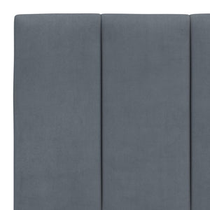 vidaXL LED Bed Frame without Mattress "Hanko" Dark Grey 160x200 cm Velvet