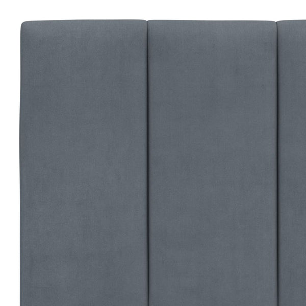 vidaXL LED Bed Frame without Mattress "Hanko" Dark Grey 160x200 cm Velvet