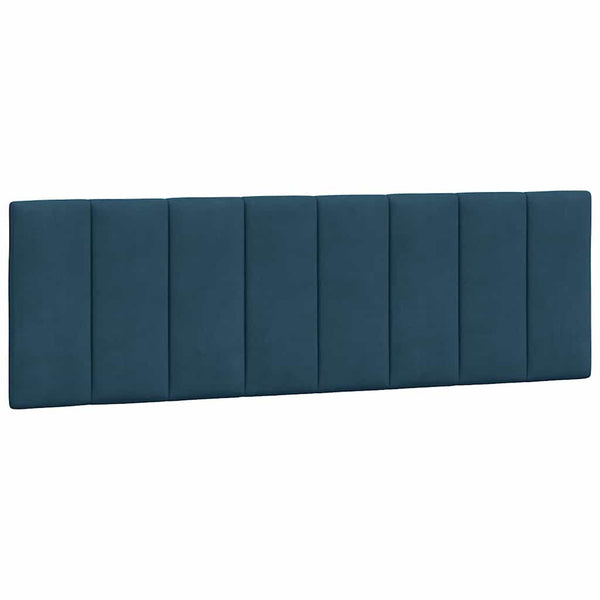 vidaXL LED Bed Frame without Mattress "Hanko" Blue 160x200 cm Velvet