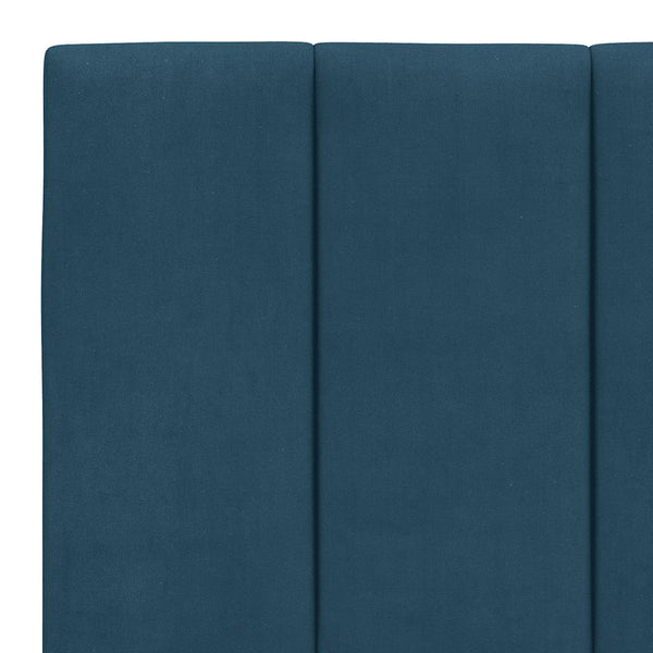 vidaXL LED Bed Frame without Mattress "Hanko" Blue 160x200 cm Velvet