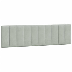 vidaXL LED Bed Frame without Mattress "Hanko" Light Gray 180x200 cm Velvet