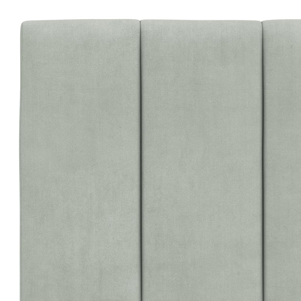 vidaXL LED Bed Frame without Mattress "Hanko" Light Gray 180x200 cm Velvet