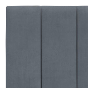 vidaXL LED Bed Frame without Mattress "Hanko" Dark Grey 180x200 cm Velvet