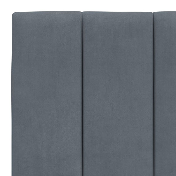 vidaXL LED Bed Frame without Mattress "Hanko" Dark Grey 180x200 cm Velvet