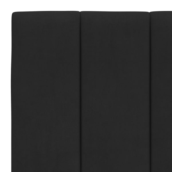 vidaXL LED Bed Frame without Mattress "Hanko" Black 180x200 cm Velvet