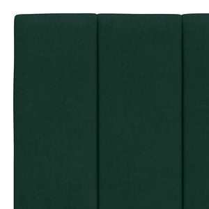 vidaXL LED Bed Frame without Mattress "Hanko" Dark Green 180x200 cm Velvet