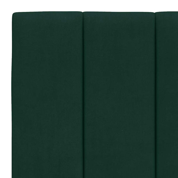 vidaXL LED Bed Frame without Mattress "Hanko" Dark Green 180x200 cm Velvet