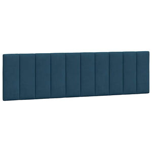 vidaXL "Hanko" Velvet Bed Frame with LED, No Mattress, Blue 180x200 cm