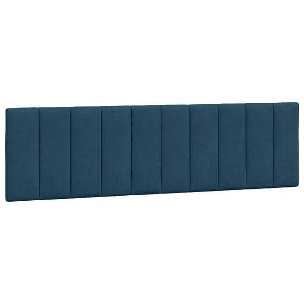 vidaXL "Hanko" Velvet Bed Frame with LED, No Mattress, Blue 180x200 cm