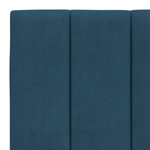 vidaXL "Hanko" Velvet Bed Frame with LED, No Mattress, Blue 180x200 cm