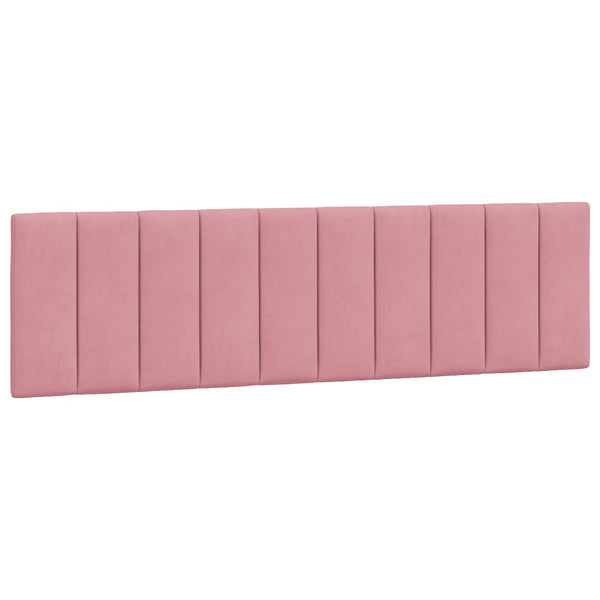 vidaXL LED Bed Frame without Mattress "Hanko" Pink 180x200 cm Velvet