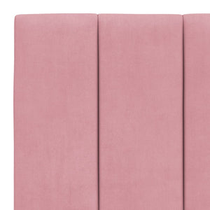 vidaXL LED Bed Frame without Mattress "Hanko" Pink 180x200 cm Velvet