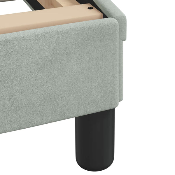 vidaXL LED Bed Frame without Mattress "Hanko" Light Gray 200x200 cm Velvet