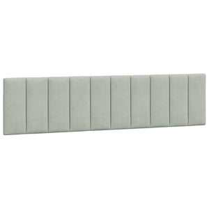 vidaXL LED Bed Frame without Mattress "Hanko" Light Gray 200x200 cm Velvet