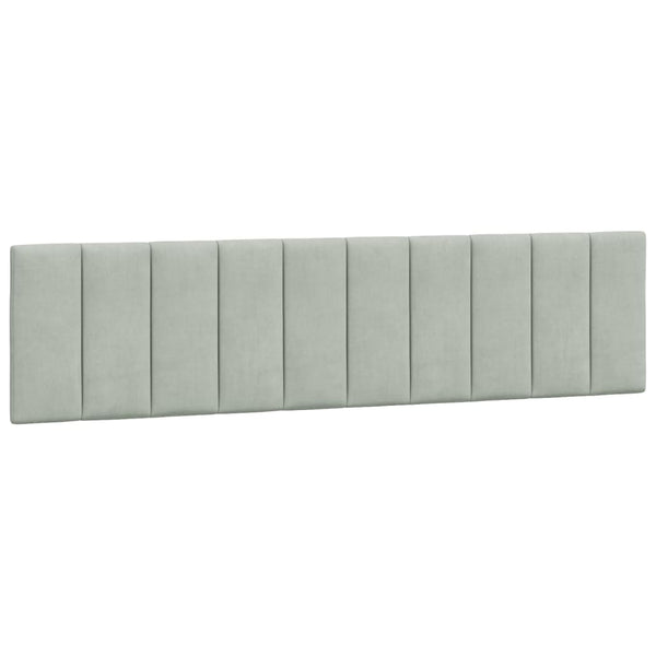 vidaXL LED Bed Frame without Mattress "Hanko" Light Gray 200x200 cm Velvet