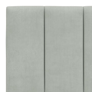 vidaXL LED Bed Frame without Mattress "Hanko" Light Gray 200x200 cm Velvet