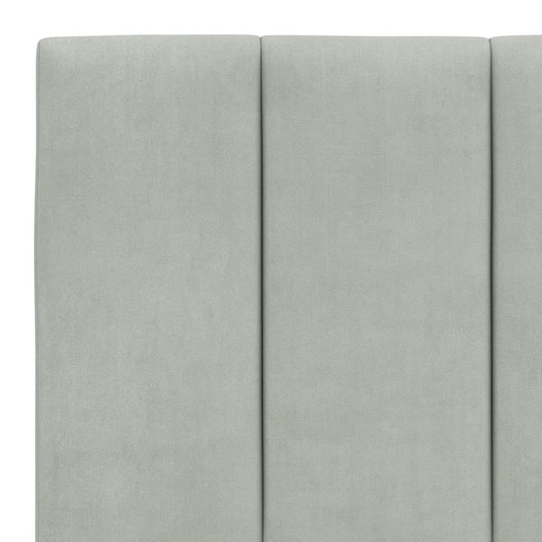 vidaXL LED Bed Frame without Mattress "Hanko" Light Gray 200x200 cm Velvet