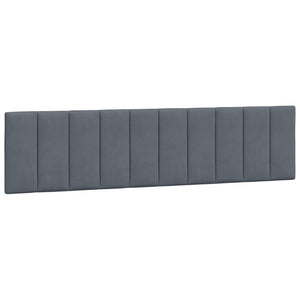 vidaXL LED Bed Frame without Mattress "Hanko" Dark Grey 200x200 cm Velvet