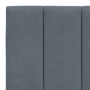 vidaXL LED Bed Frame without Mattress "Hanko" Dark Grey 200x200 cm Velvet